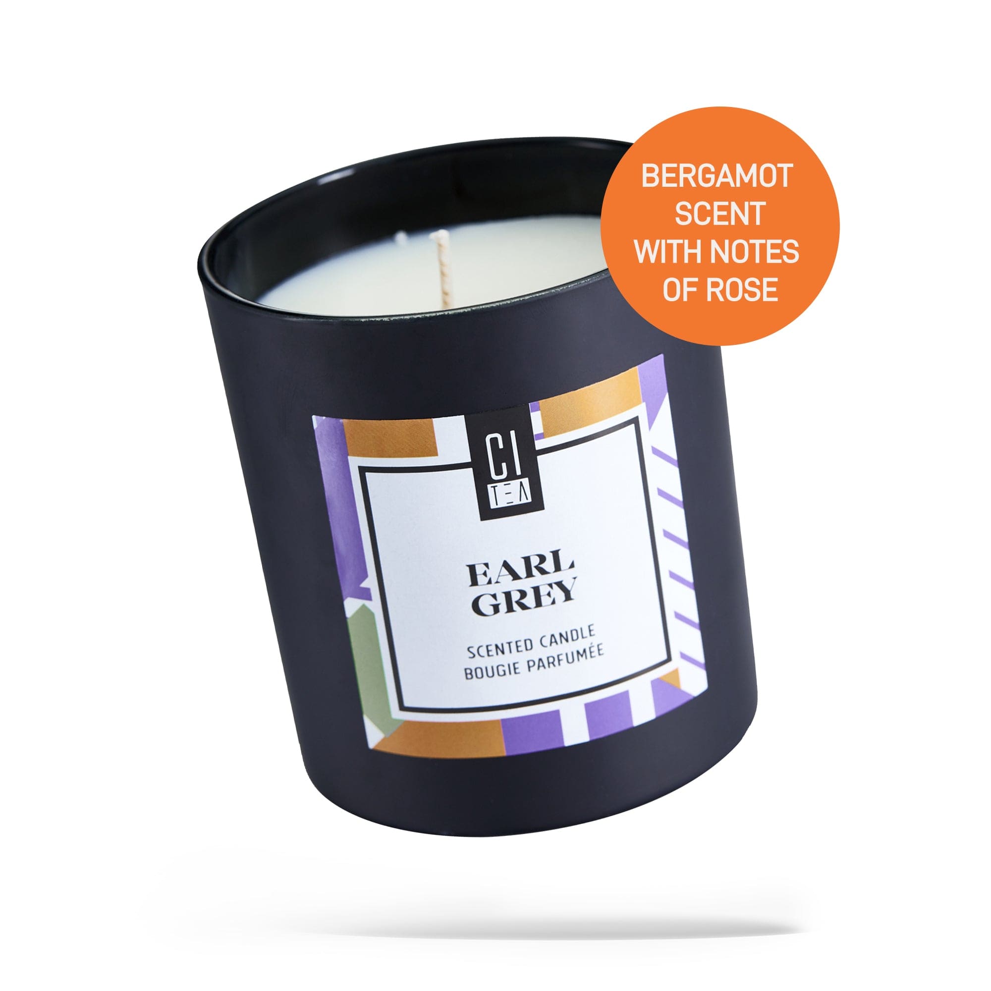 Earl Grey tea scent Soy Wax Candle - Bergamot & Rose - 8 oz - Modern Hustle Marketplace