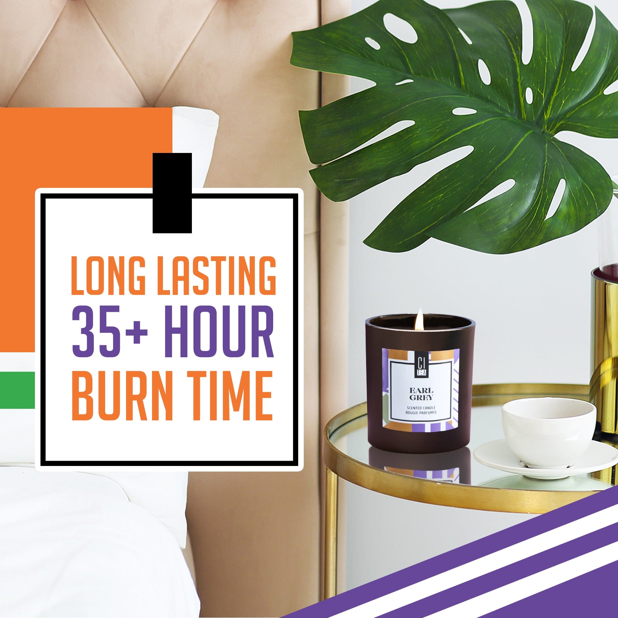 Earl Grey tea scent Soy Wax Candle - Bergamot & Rose - 8 oz - Modern Hustle Marketplace