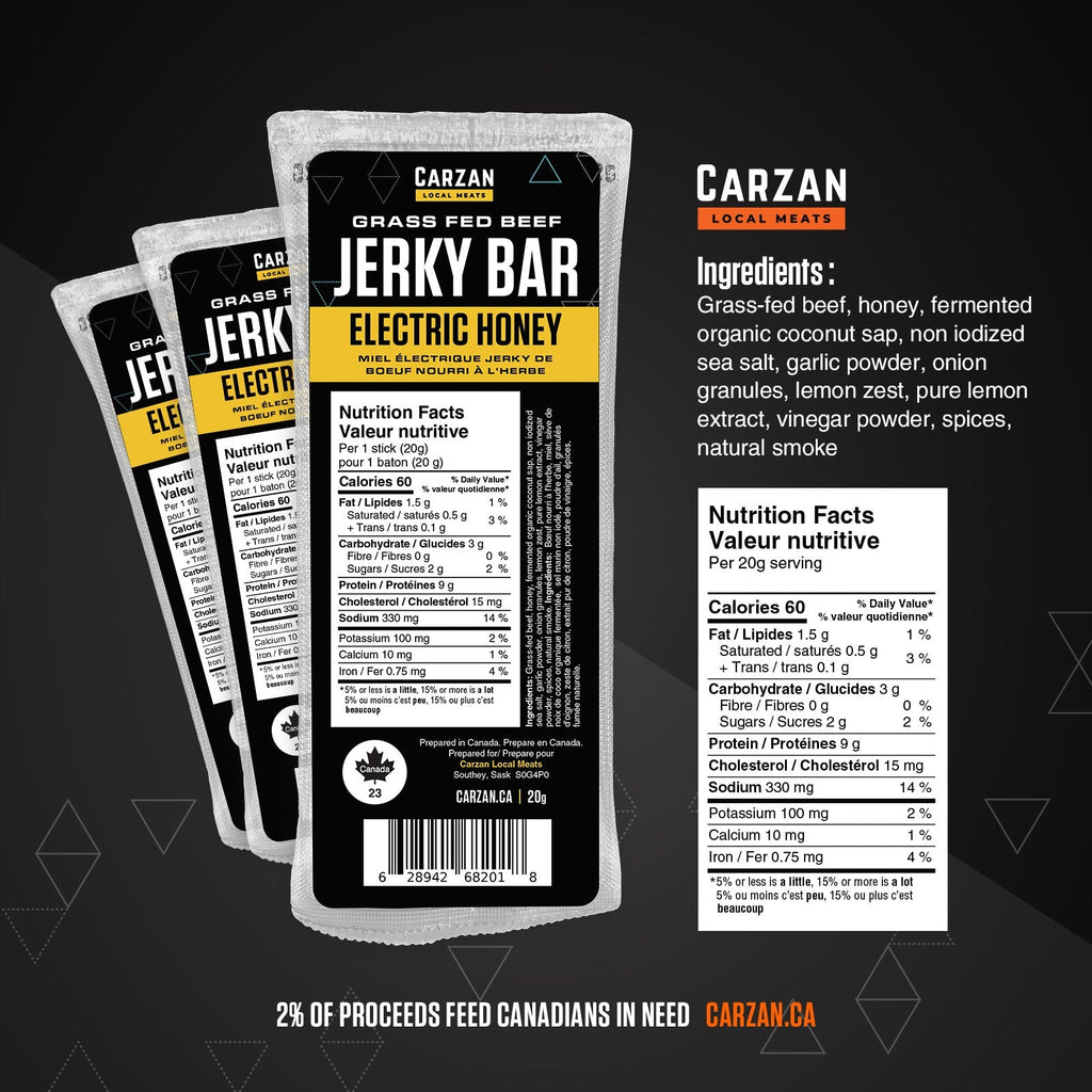 Electric Honey Grass - Fed Beef Jerky Bars - Modern Hustle Marketplace