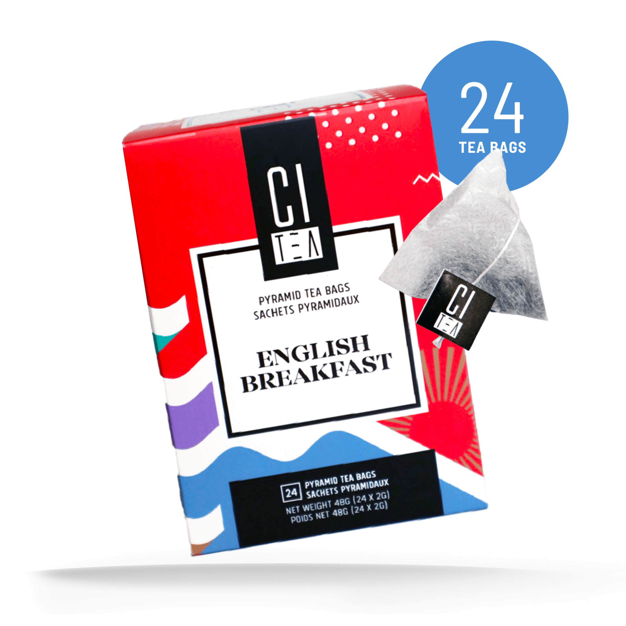 English Breakfast Tea - 24 Pyramid Tea Bags - Modern Hustle Marketplace