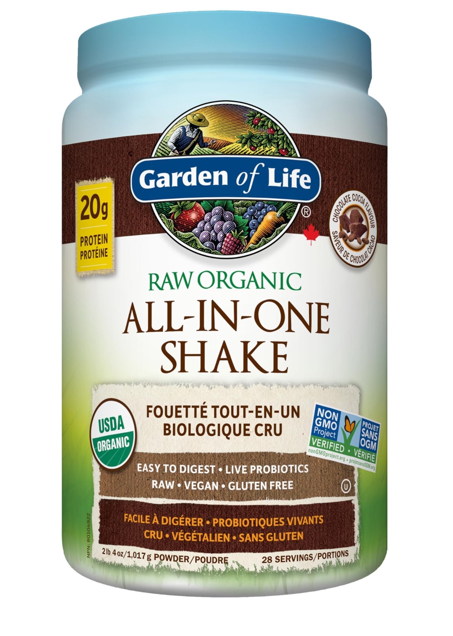 Garden of Life - Raw Organic Protein - Chocolate (664g) - Modern Hustle Marketplace