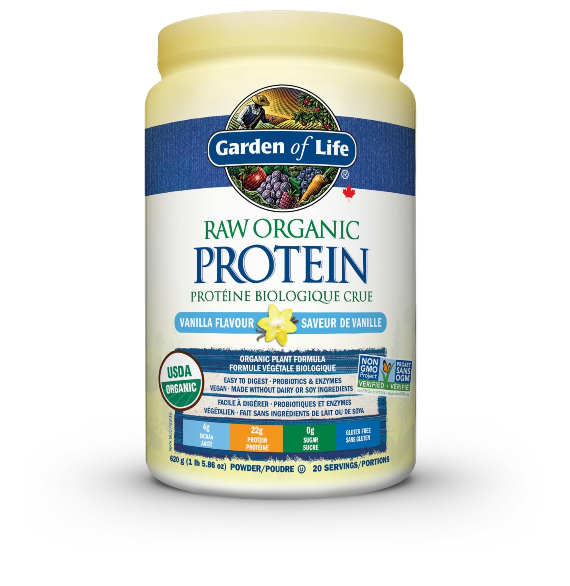 Garden of Life - Raw Organic Protein - Vanilla (624g) - Modern Hustle Marketplace