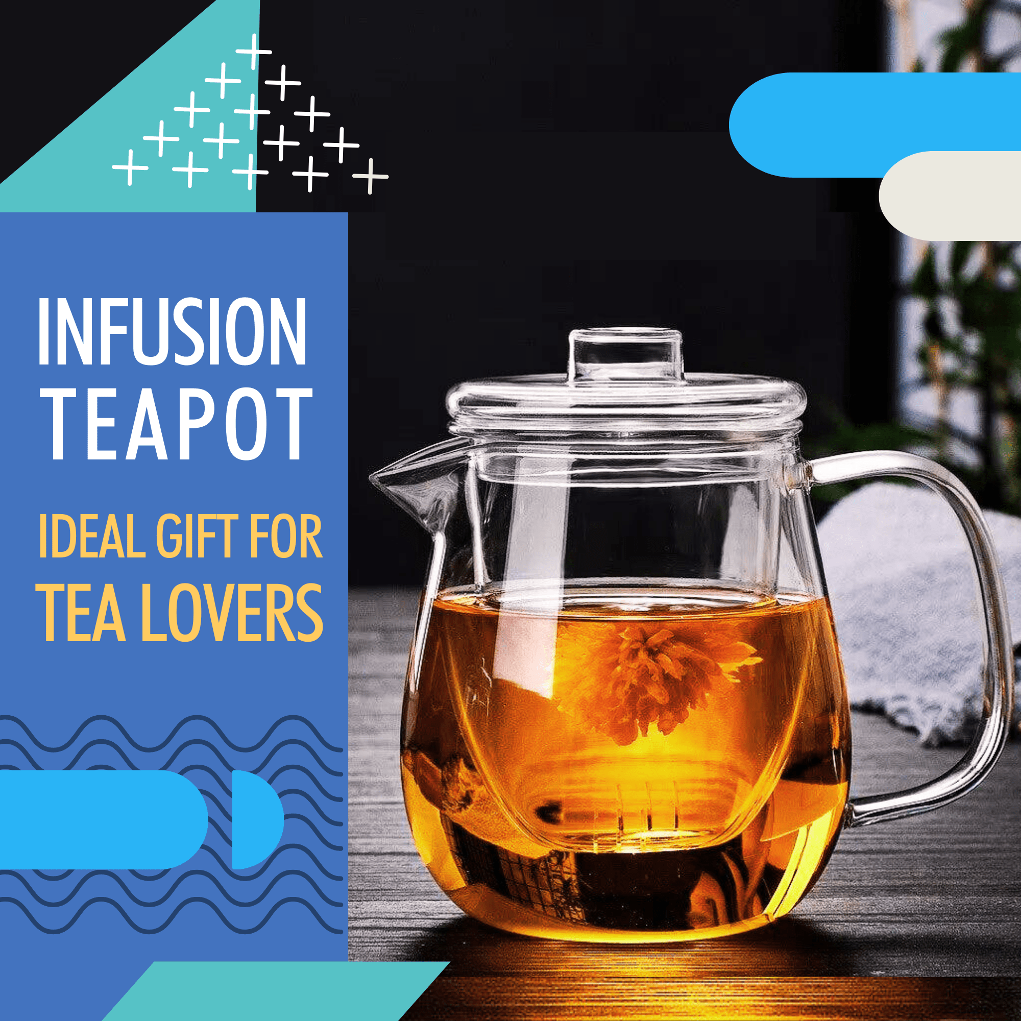 Glass Tea Infuser Teapot 600 ml - Modern Hustle Marketplace