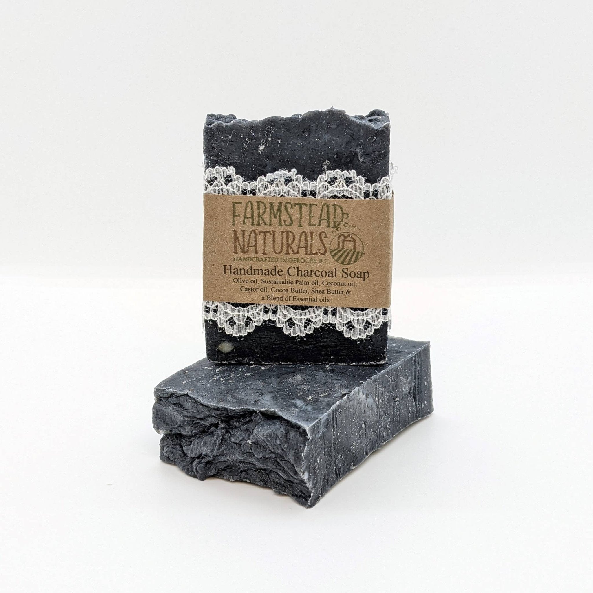 Handmade Charcoal Soap - Black Soap - Farmstead Naturals - Modern Hustle Marketplace