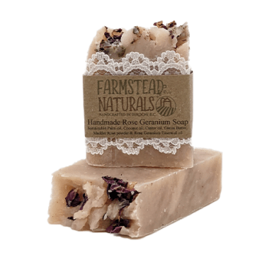 Handmade Rose Geranium Soap - Bulk - Farmstead Naturals - Modern Hustle Marketplace