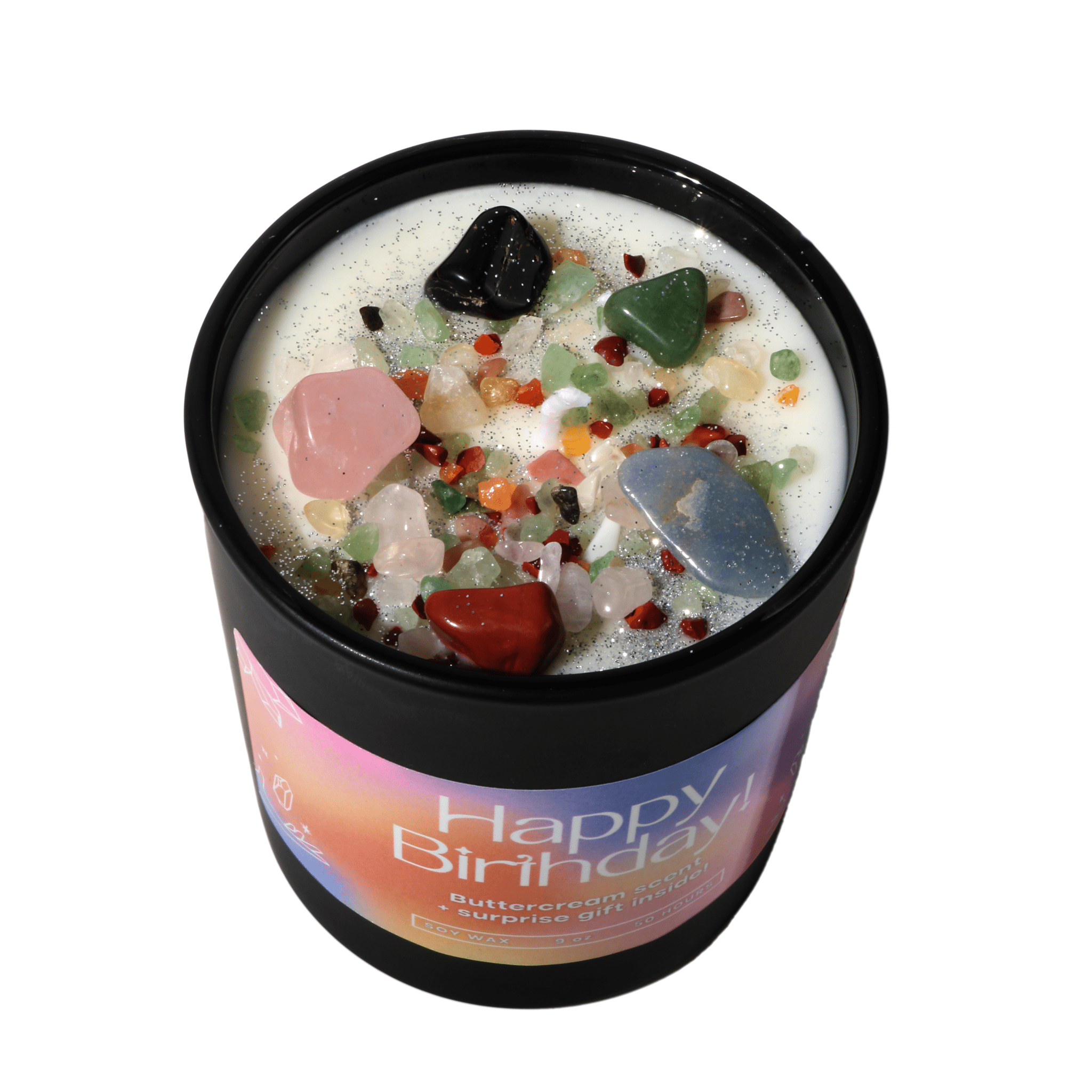 Happy Birthday Candle 🎉 Crystal Surprise Inside - Modern Hustle Marketplace