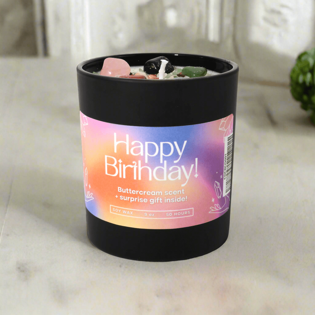 Happy Birthday Candle 🎉 Crystal Surprise Inside - Modern Hustle Marketplace