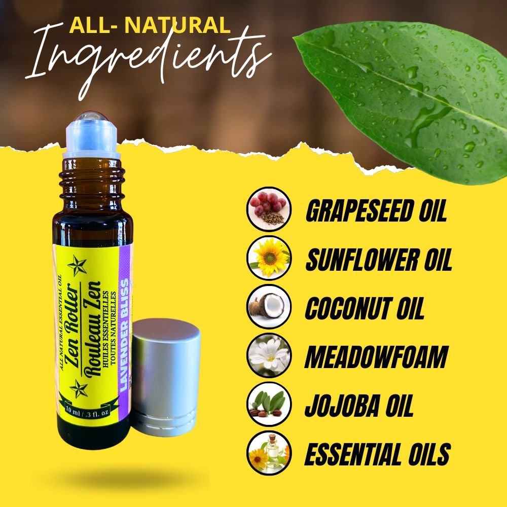 Lavender Bliss Essential Oil Roll - On (10ml) – Soothing Lavender Aromatherapy Blend for Relaxation & Stress Relief - Modern Hustle Marketplace