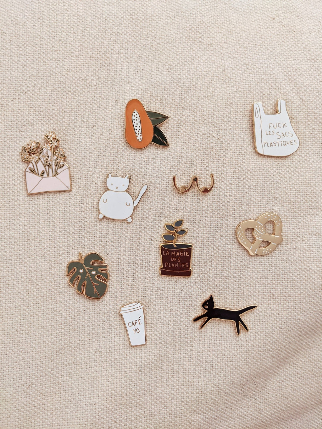 Letter full of flowers Enamel pin - Modern Hustle Marketplace