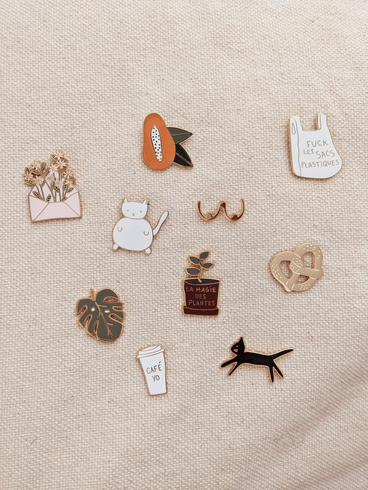 Letter full of flowers Enamel pin - Modern Hustle Marketplace