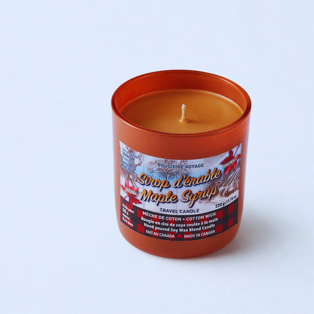 Maple Syrup Candle in Amber Glass : Wooden Wick - Modern Hustle Marketplace