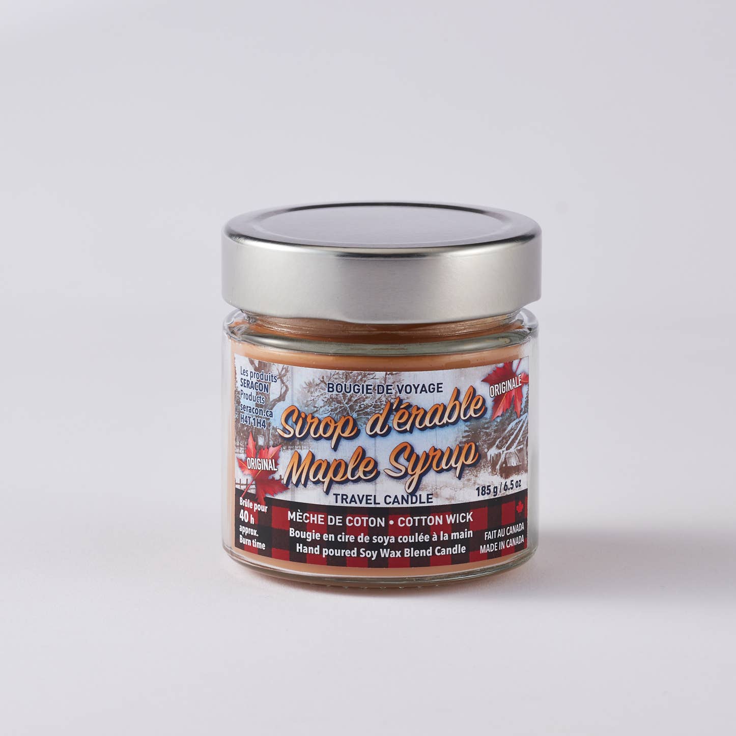 Maple Syrup Candle in Mason Glass Jar 7oz - Modern Hustle Marketplace