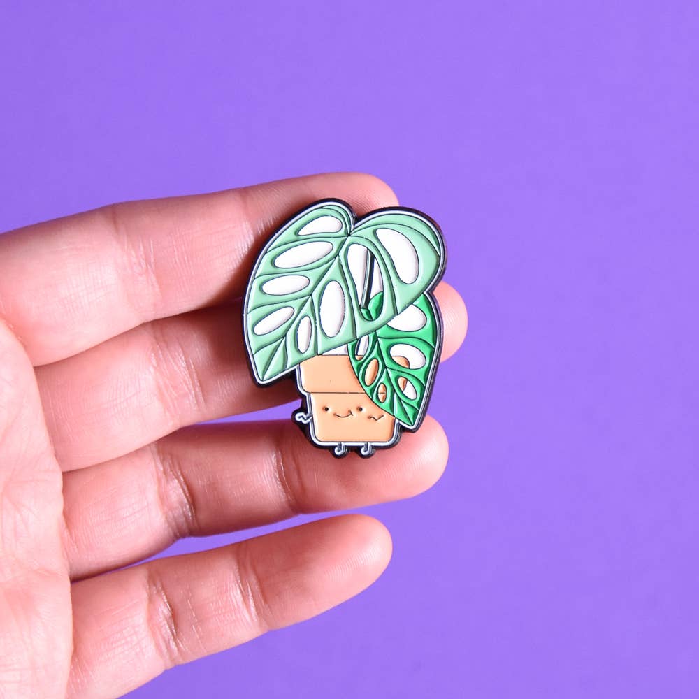 Monstera adansonii Enamel Pin - Modern Hustle Marketplace