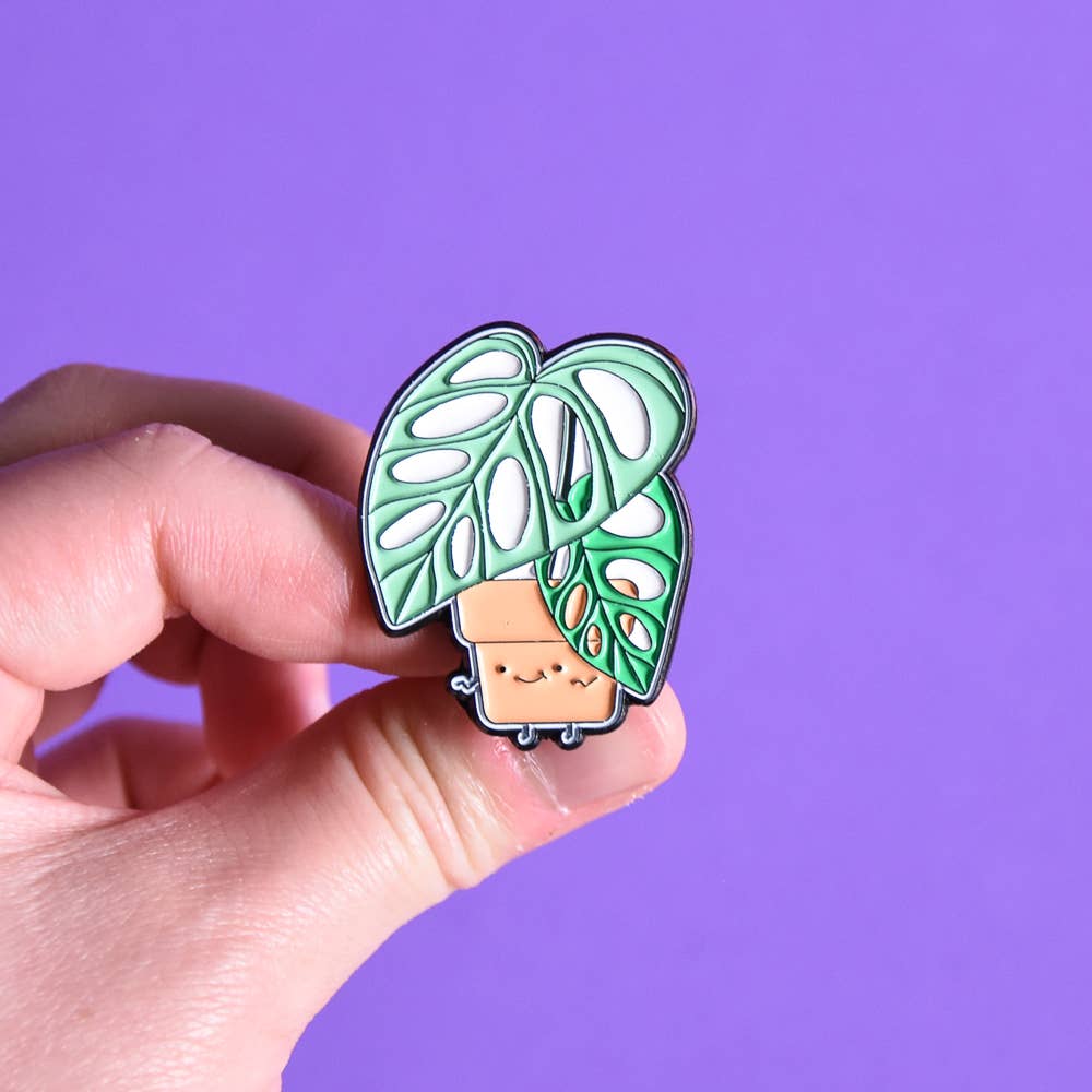 Monstera adansonii Enamel Pin - Modern Hustle Marketplace