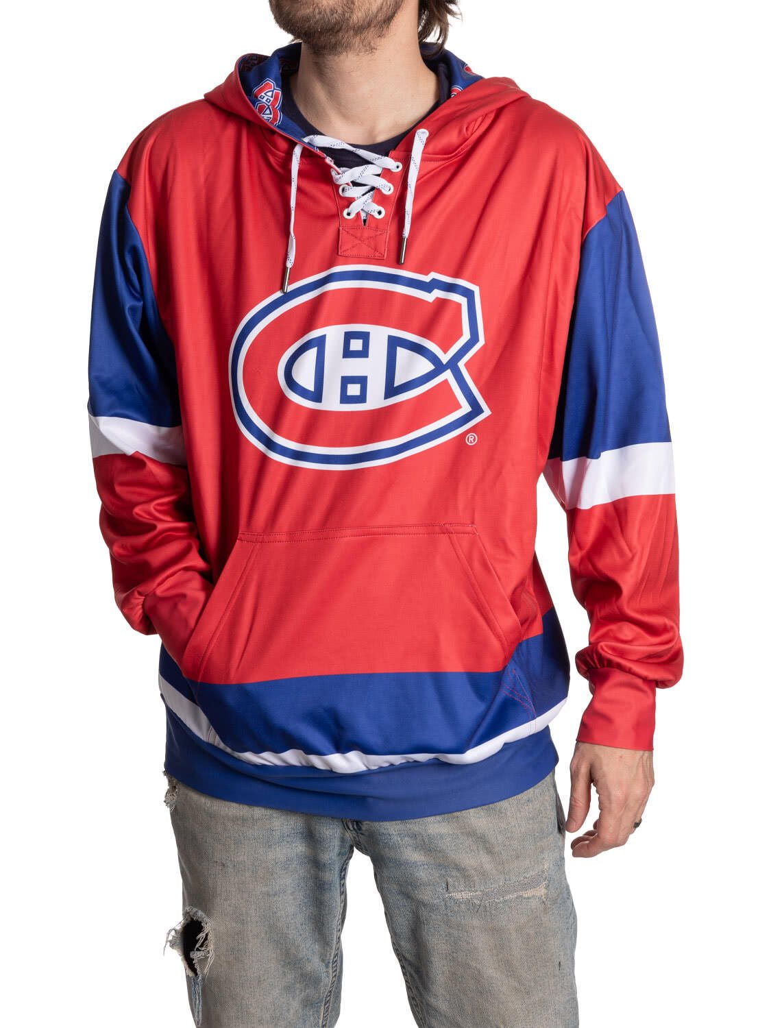 Montreal Canadiens Hockey Lace Hoodie - Modern Hustle Marketplace