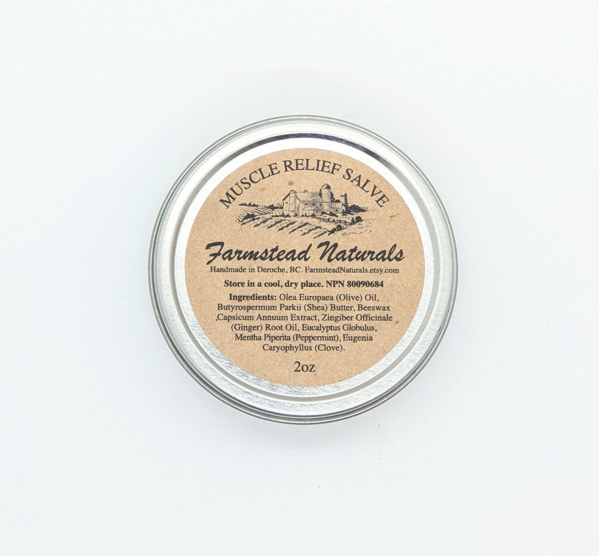 Muscle Relief Salve - Bulk - Farmstead Naturals: 120mL - Modern Hustle Marketplace