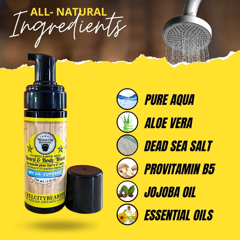 My Lil Cupcake Beard Wash (150ml) – Sweet Vanilla Cupcake Scent | Gentle Beard Shampoo & Cleanser - Modern Hustle Marketplace