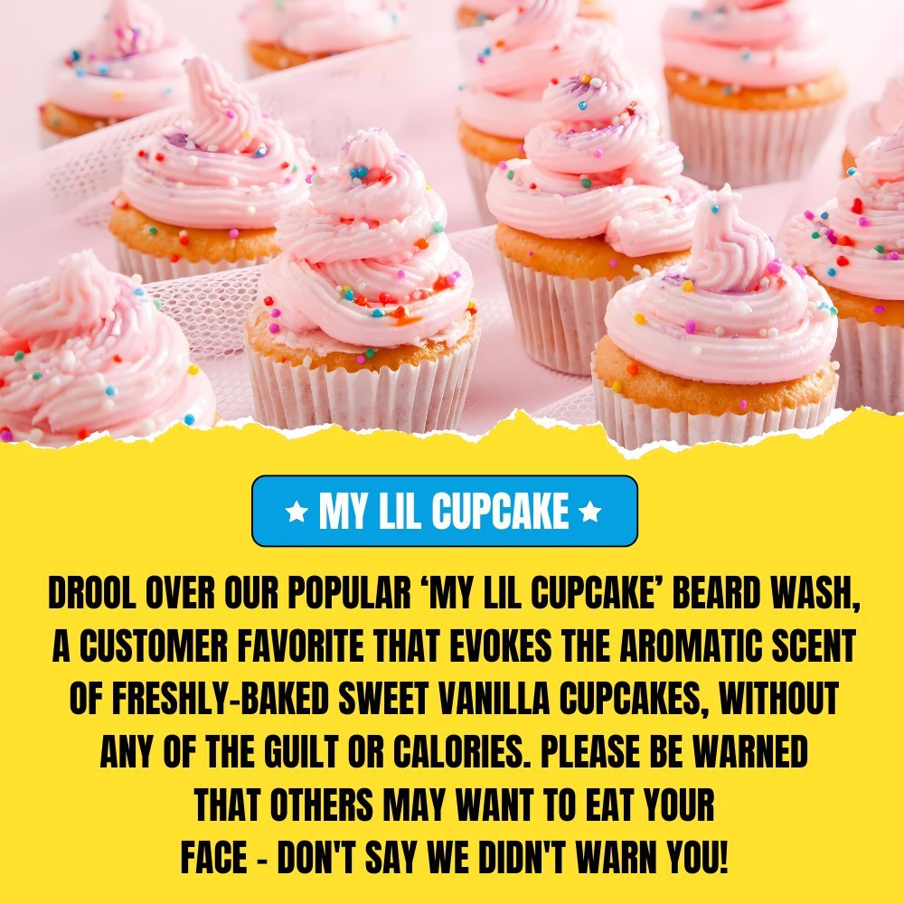 My Lil Cupcake Beard Wash (150ml) – Sweet Vanilla Cupcake Scent | Gentle Beard Shampoo & Cleanser - Modern Hustle Marketplace