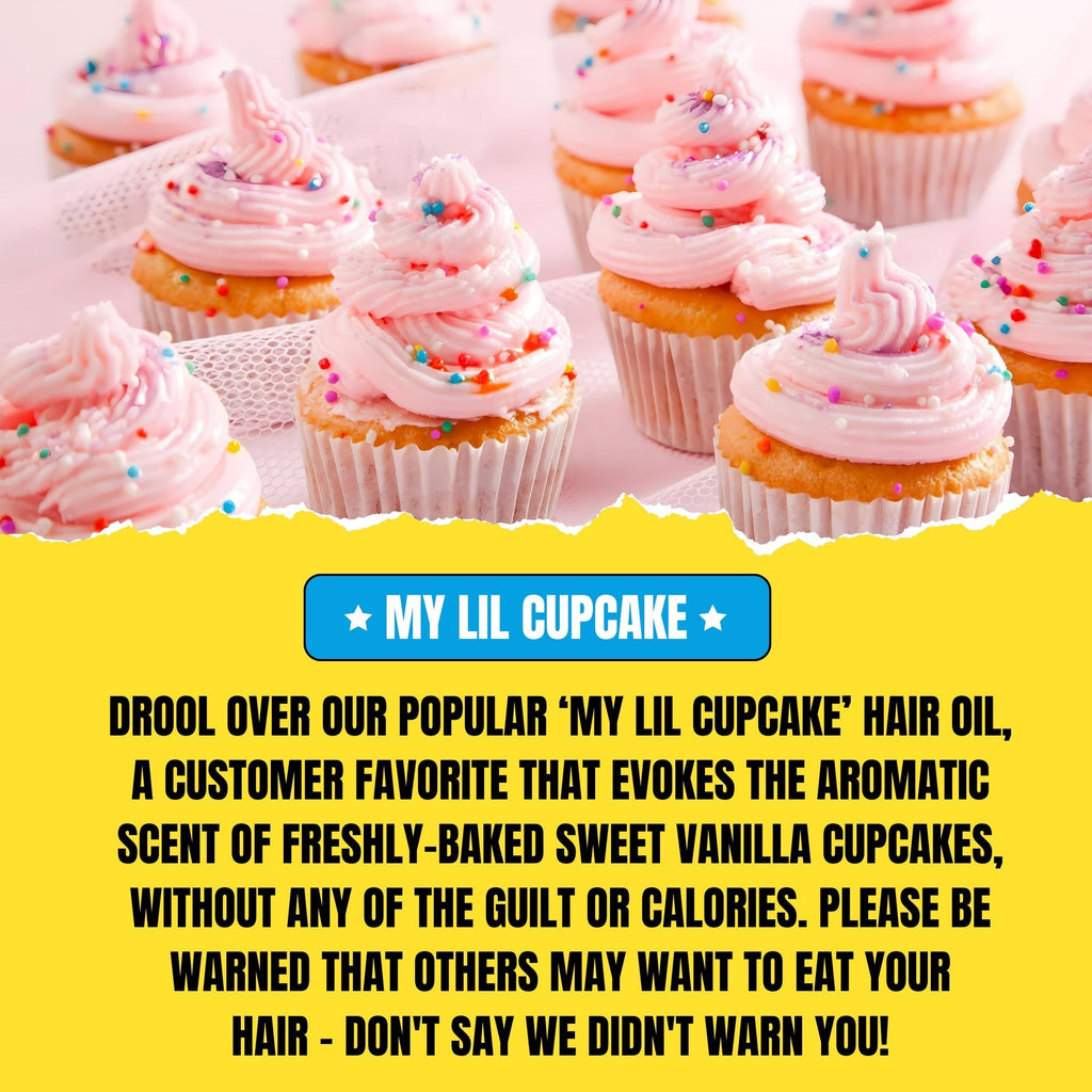 My Lil Cupcake Hair Oil (30ml) – Moisturizing Vanilla Cupcake Scent | Nourishing & Shine - Enhancing Oil - Modern Hustle Marketplace
