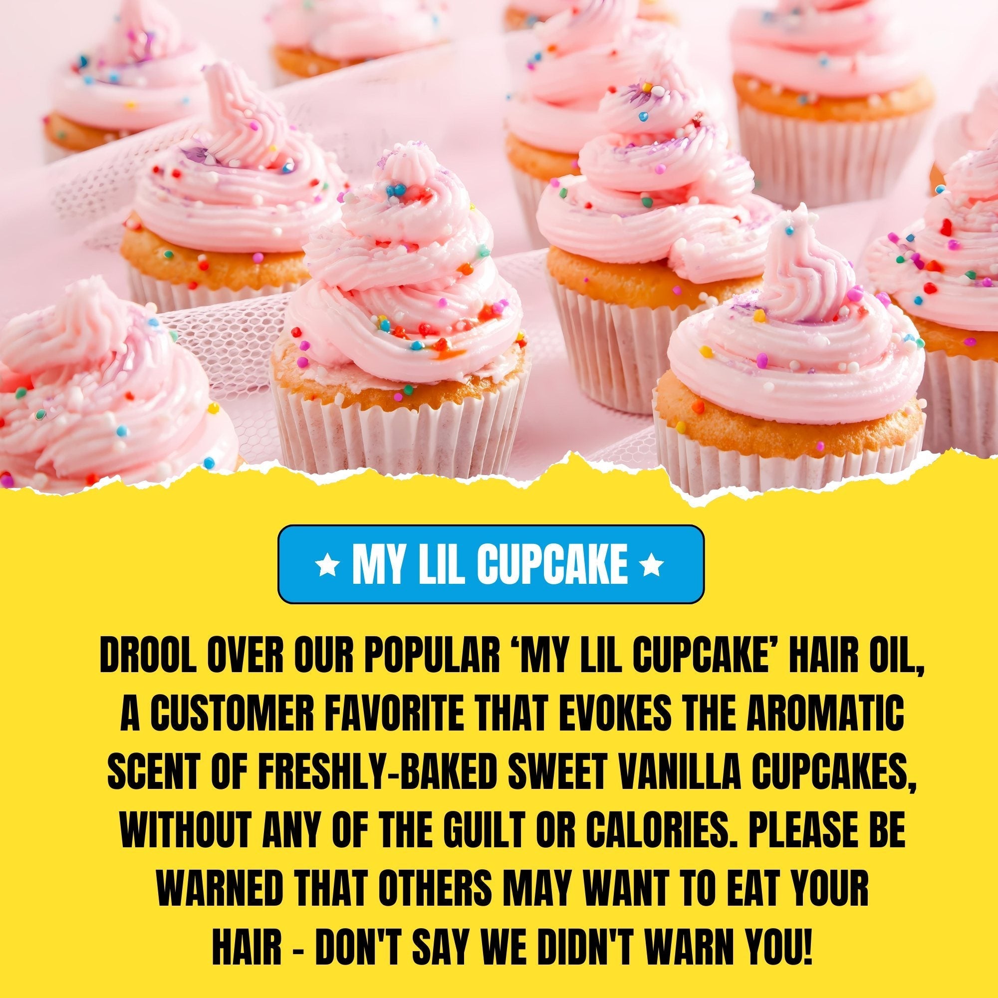 My Lil Cupcake Hair Oil (30ml) – Moisturizing Vanilla Cupcake Scent | Nourishing & Shine - Enhancing Oil - Modern Hustle Marketplace