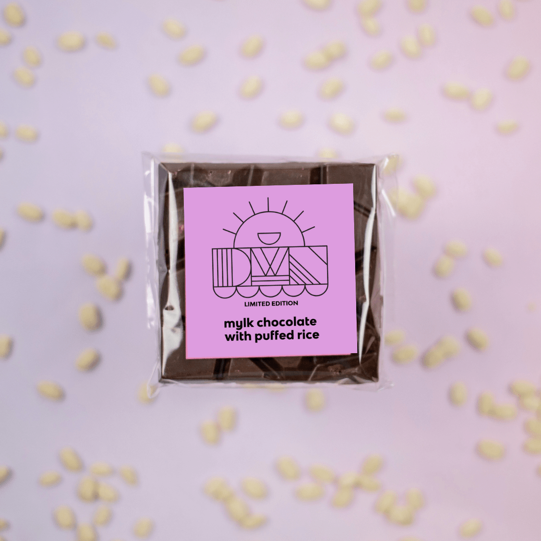 mylk chocolate bar with puffed rice - Modern Hustle Marketplace