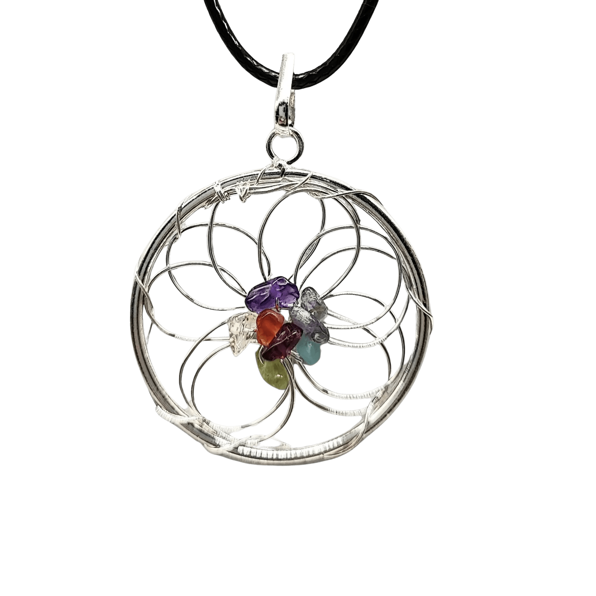 Necklace - Dream Catcher - Flower of Life - 7 Chakras - Modern Hustle Marketplace