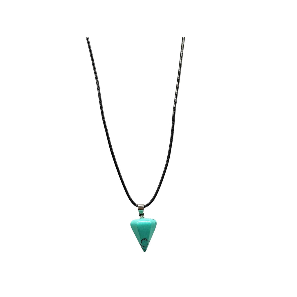 Necklace - Small Cone Pendant - Turquoise - Modern Hustle Marketplace