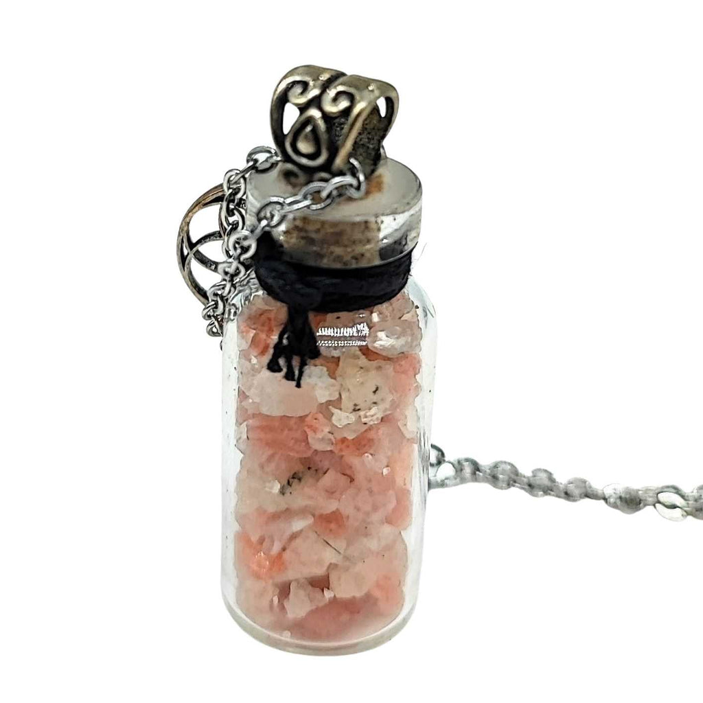 Necklace - Sunstone Gemstone with Seed of Life - Bottle - Modern Hustle Marketplace