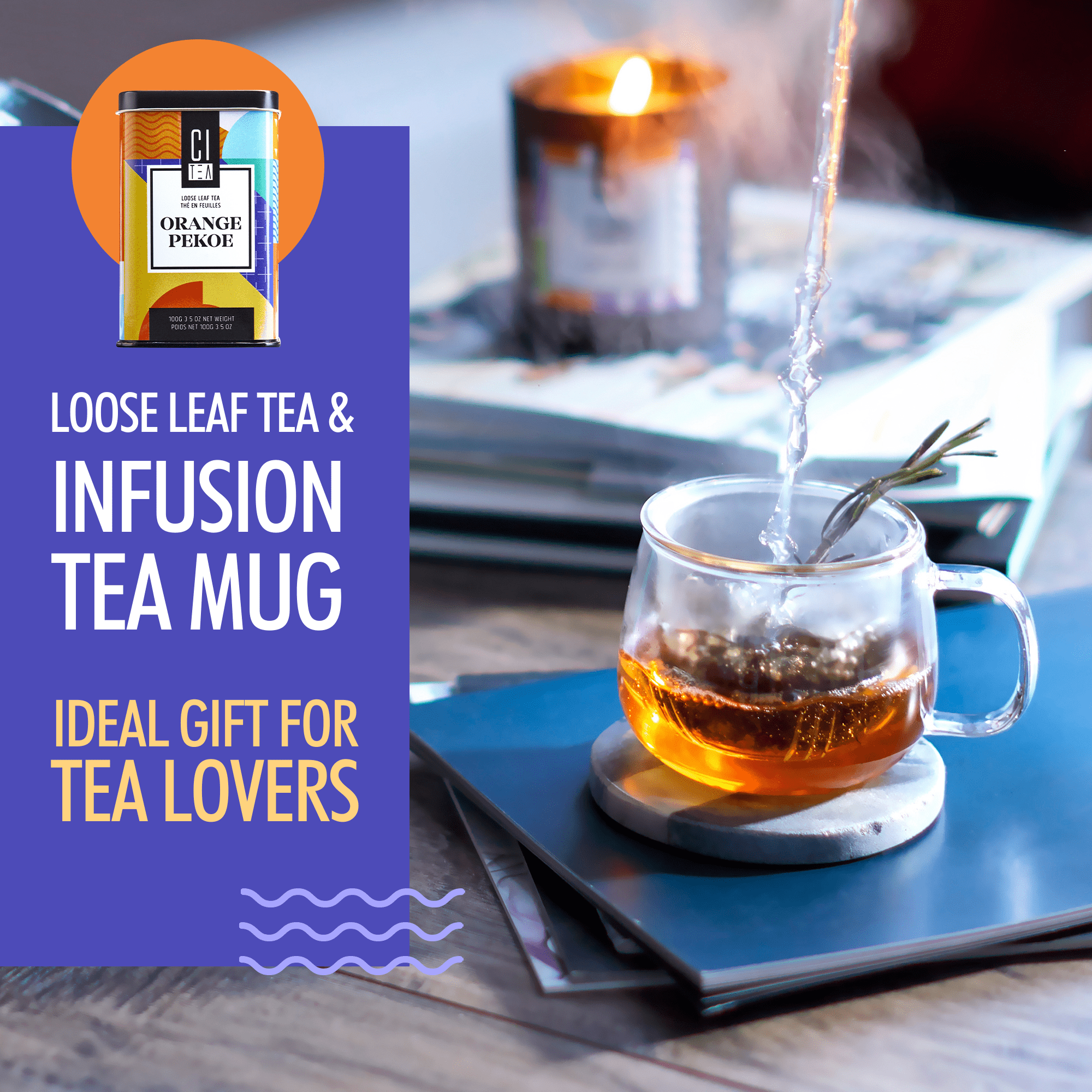 Orange Pekoe Loose Tea and Infusion Tea Cup - Tea Gift Set - Modern Hustle Marketplace