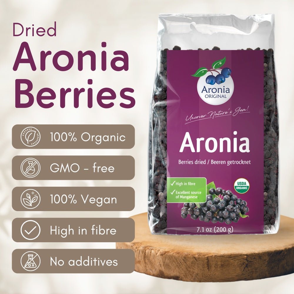 Organic Aronia Berries Dried 7.1 oz (200 g) - Modern Hustle Marketplace