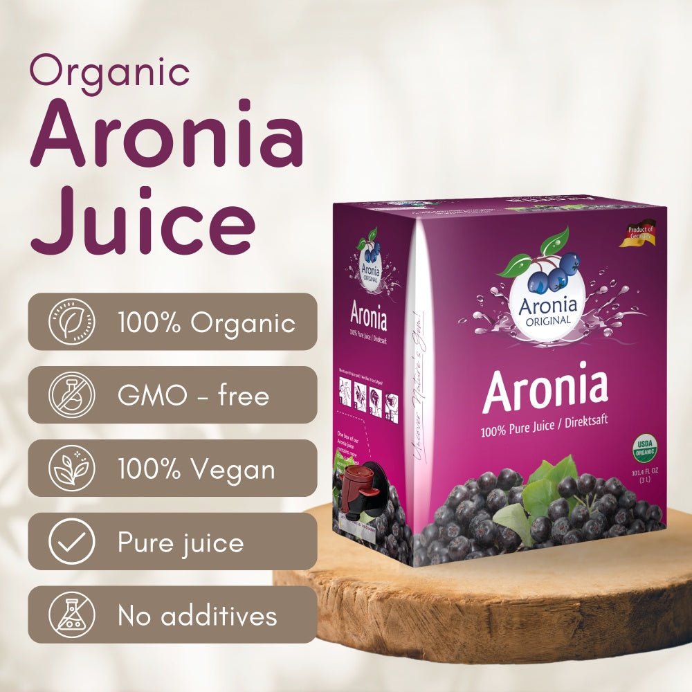 Organic Aronia Berry Juice 101.4 fl oz (3 Liter) Box | Not from Concentrate - Modern Hustle Marketplace