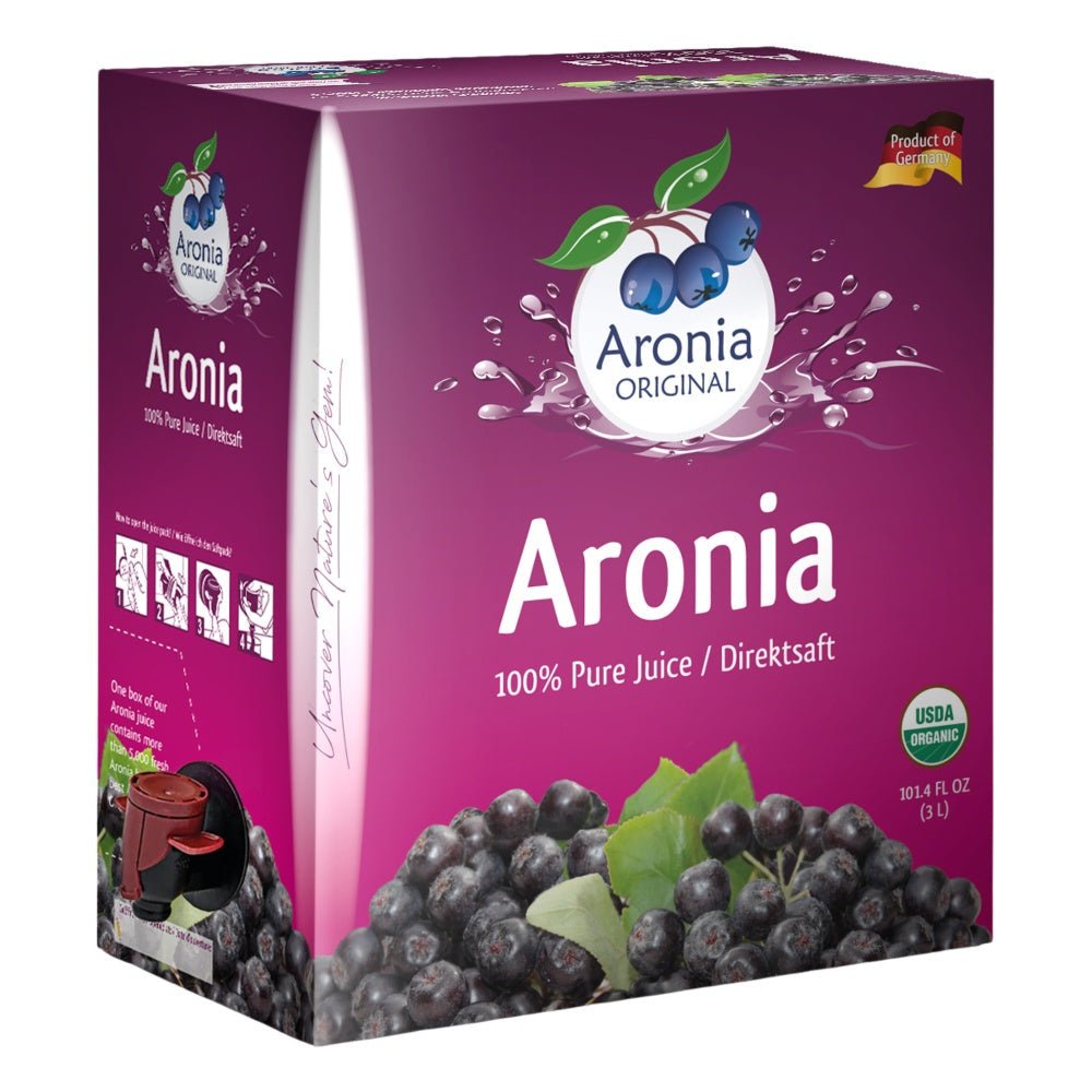 Organic Aronia Berry Juice 101.4 fl oz (3 Liter) Box | Not from Concentrate - Modern Hustle Marketplace