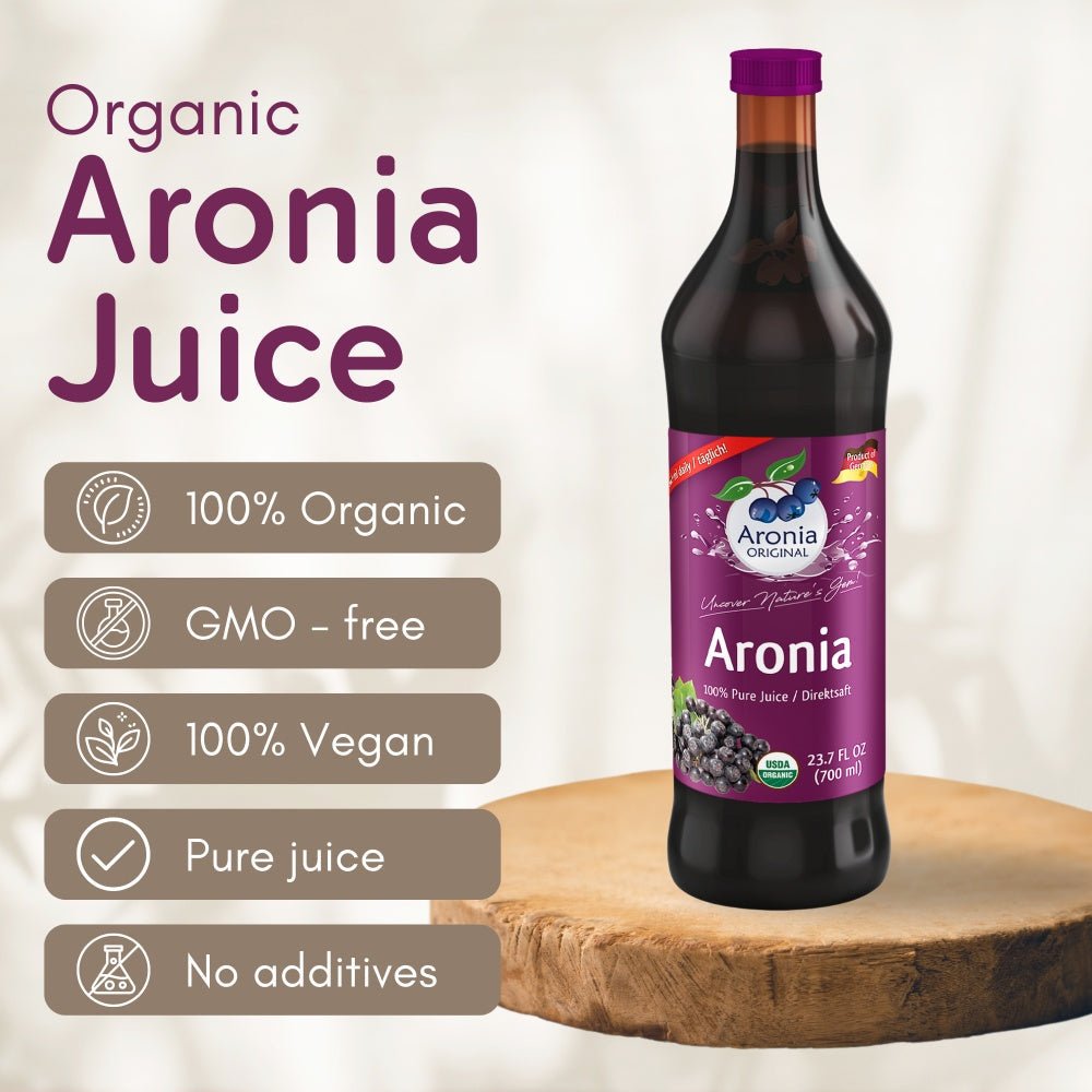 Organic Aronia Juice 23.7 Fl Oz (700 ml) - Modern Hustle Marketplace