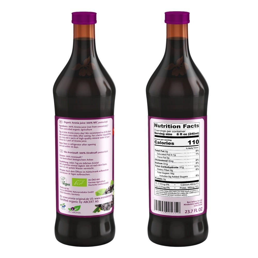 Organic Aronia Juice 23.7 Fl Oz (700 ml) - Modern Hustle Marketplace