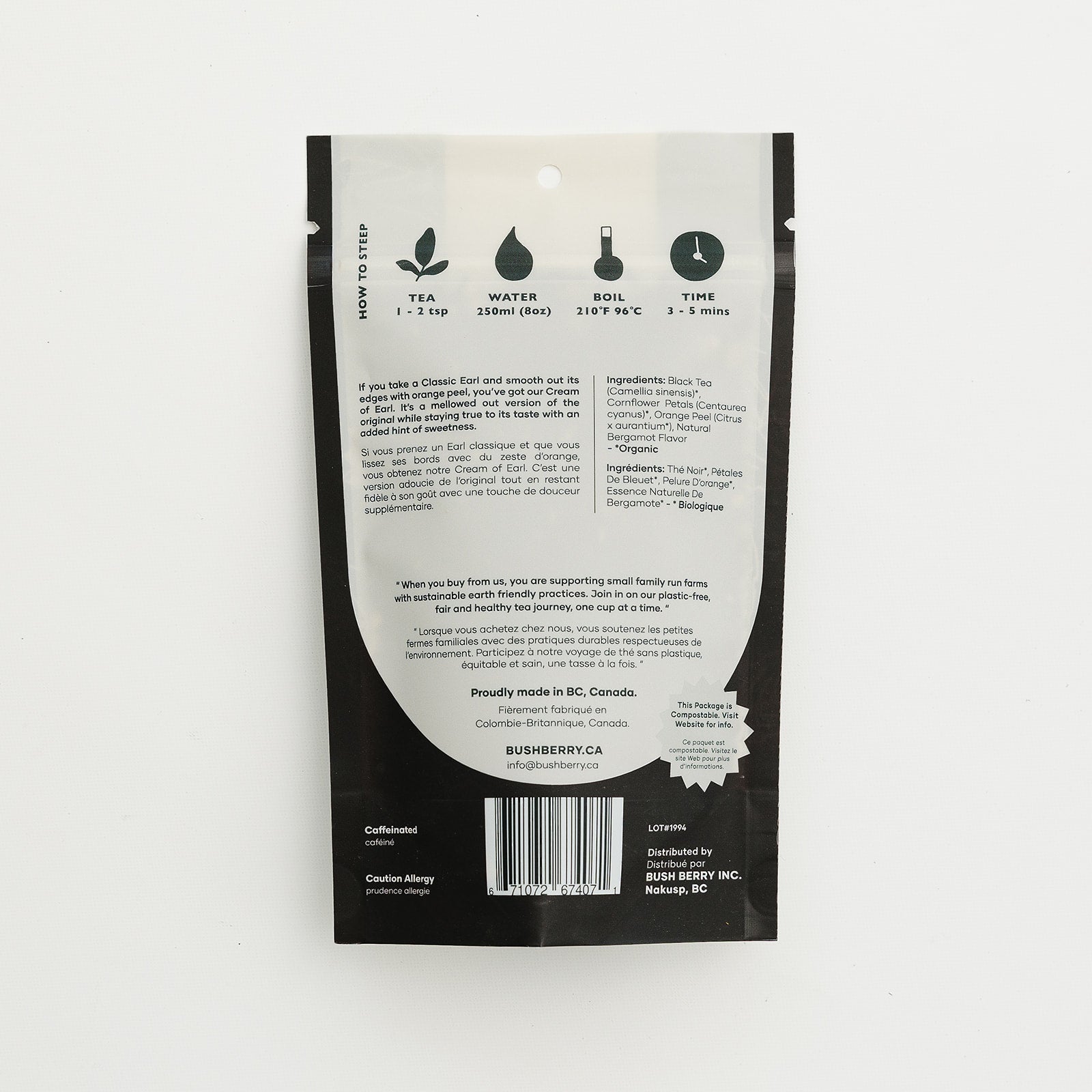 Organic Creamy Earl Tea - Modern Hustle Marketplace