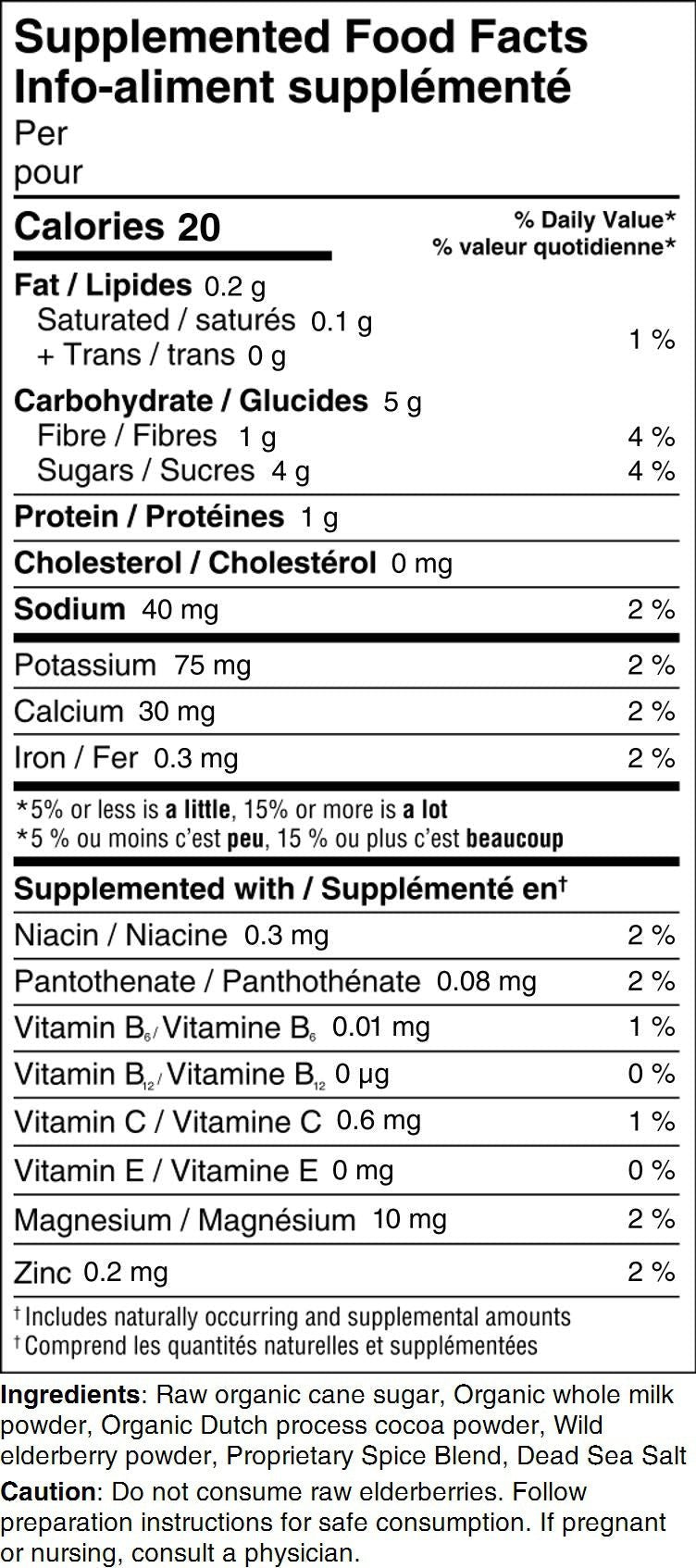 Organic Elderberry Hot Chocolate - 250 grams - Modern Hustle Marketplace