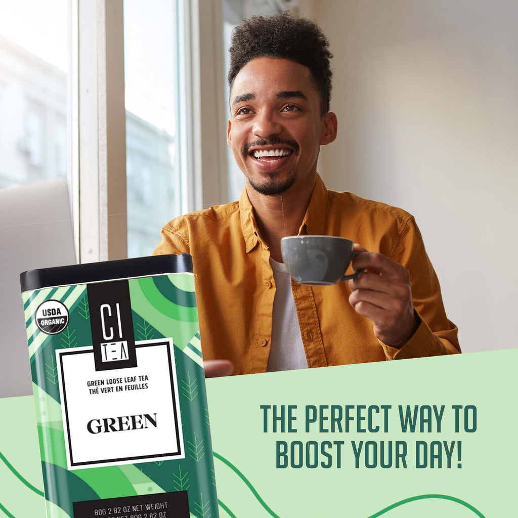 Organic Green Loose Leaf Tea with Teaball - 80g - Modern Hustle Marketplace