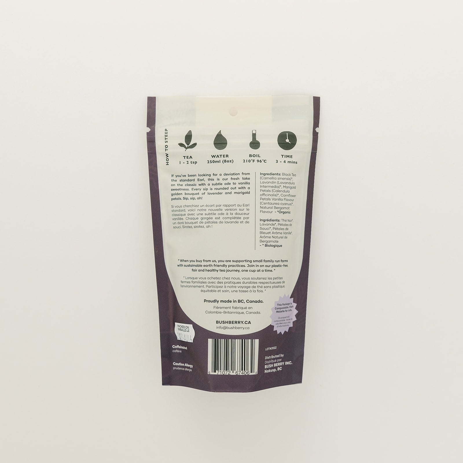 Organic Lavender Earl Tea - Modern Hustle Marketplace
