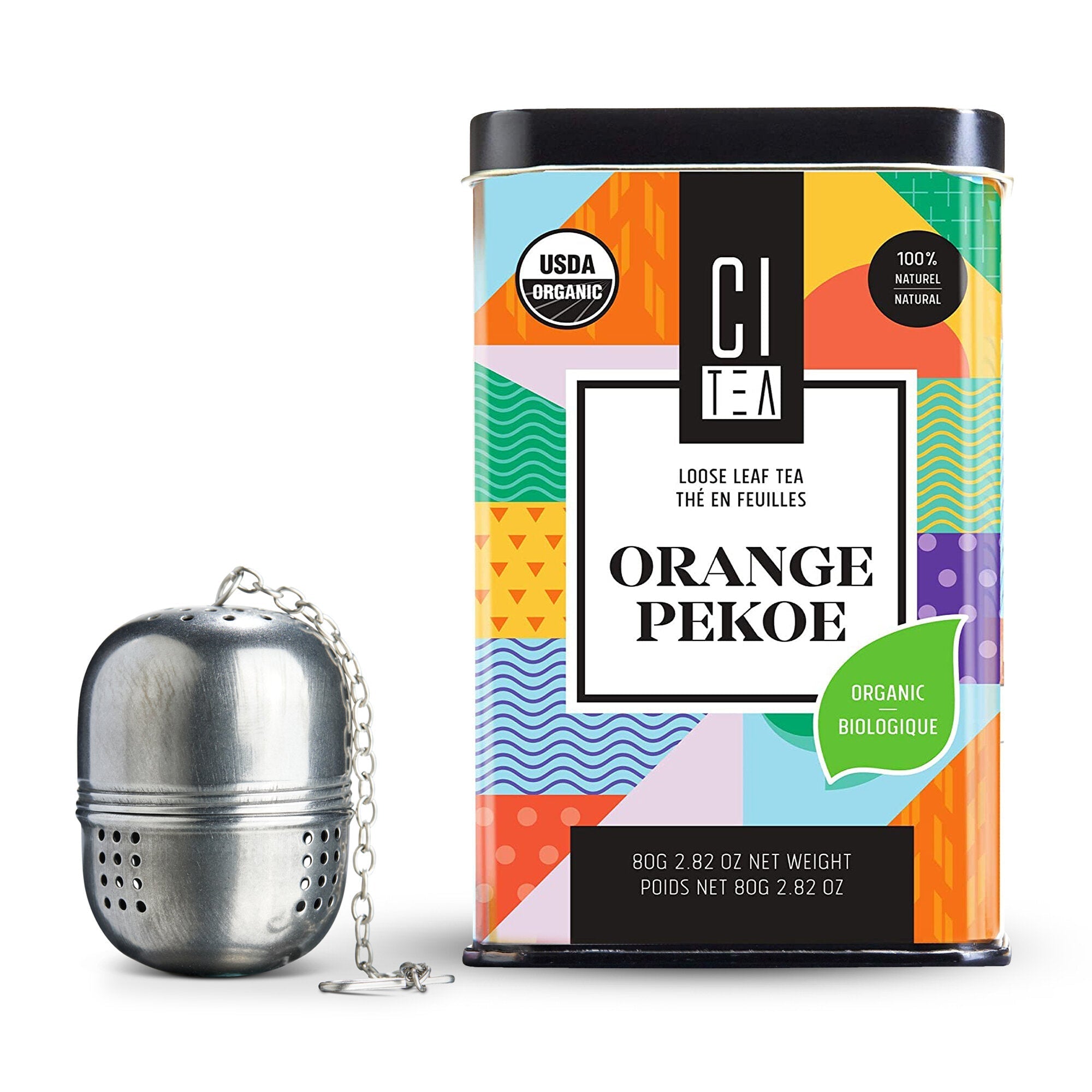 Organic Orange Pekoe Black Loose Leaf Tea with Teaball - 80g - Modern Hustle Marketplace