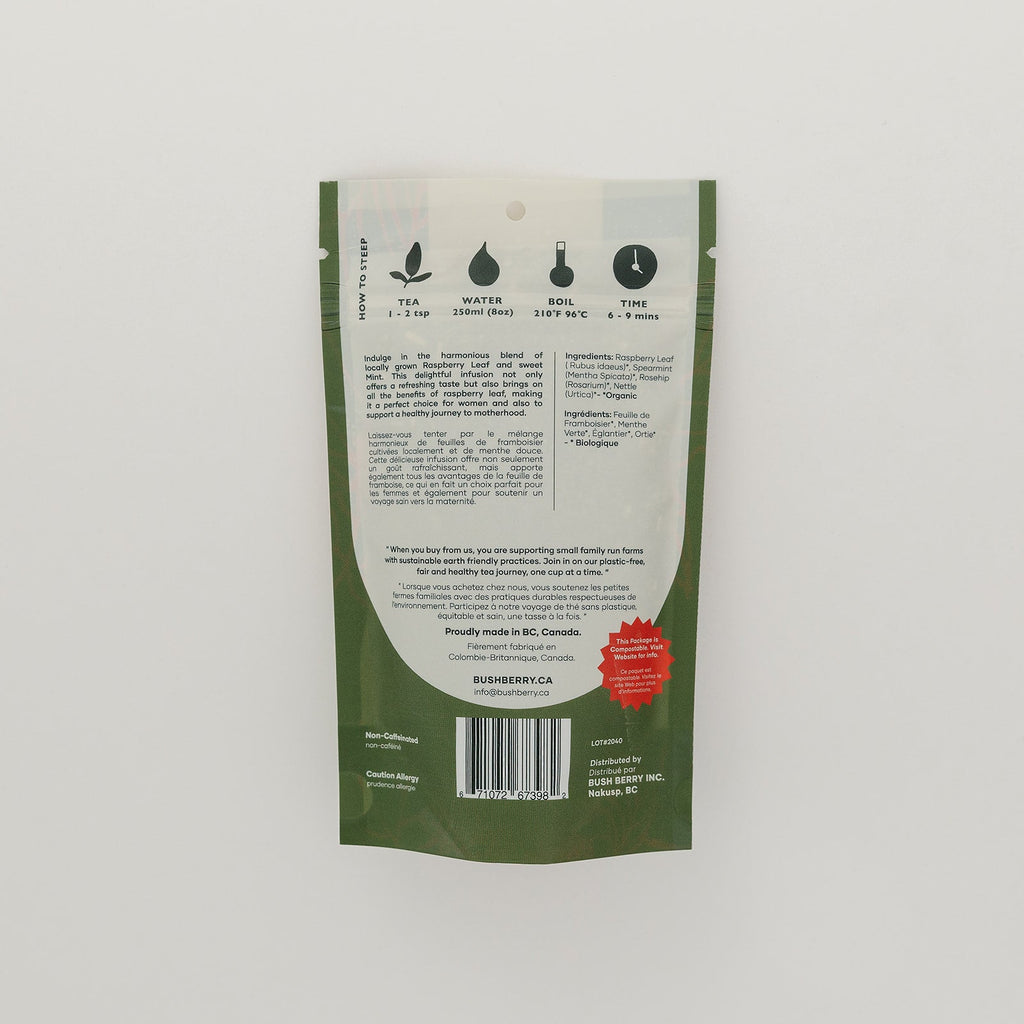 Organic Raspberry Leaf + Mint Tea - Modern Hustle Marketplace