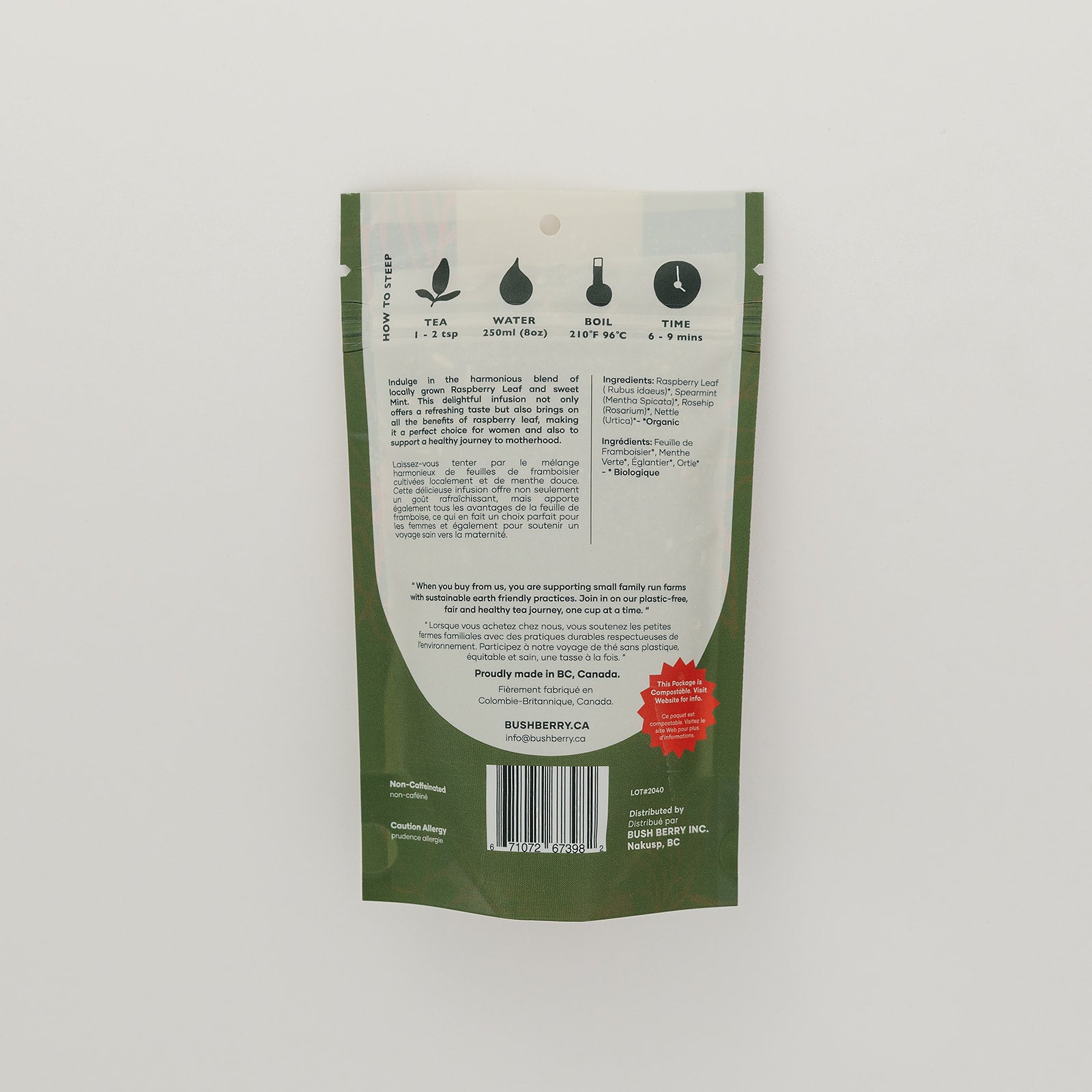 Organic Raspberry Leaf + Mint Tea - Modern Hustle Marketplace