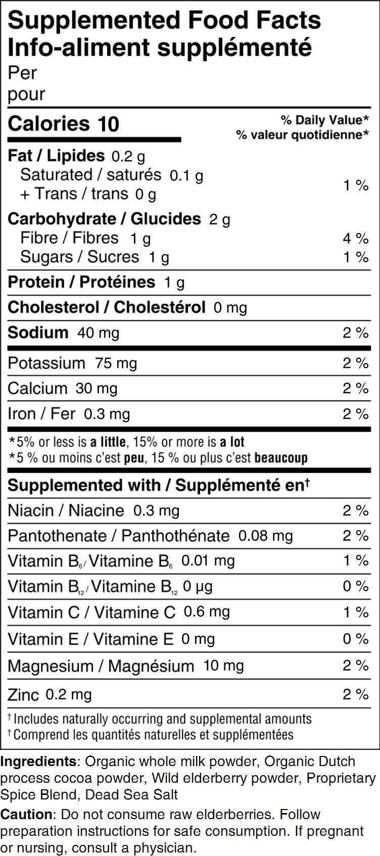 Organic Sugar Free Elderberry Hot Chocolate: Midnight Edition - Modern Hustle Marketplace