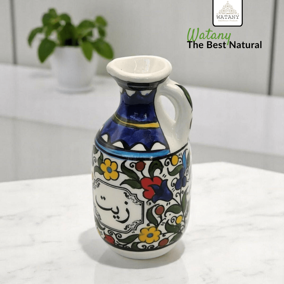Palestinian Olive Oil Jug 20×12×12 cm - Modern Hustle Marketplace
