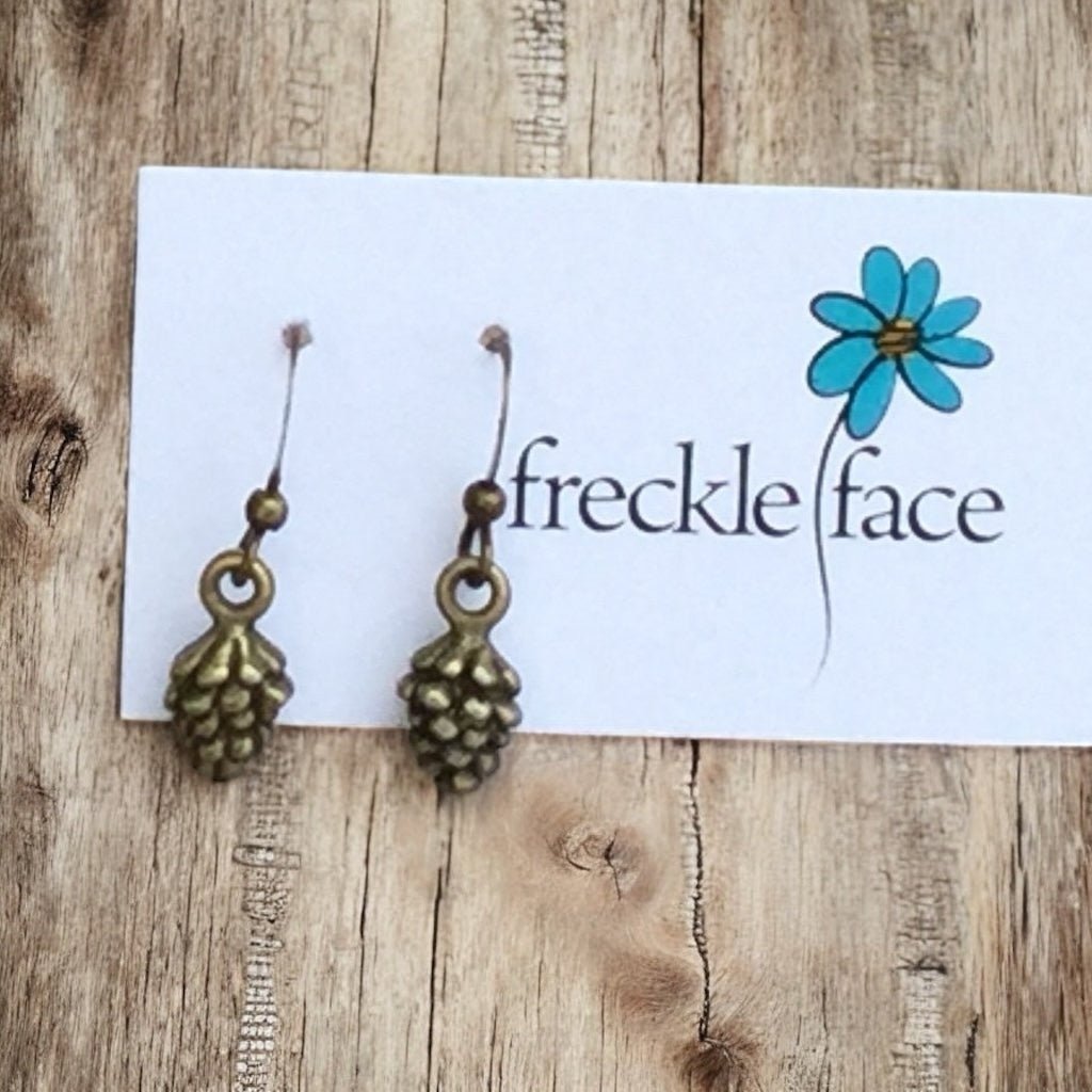 Pinecone Earrings – Nature - Inspired Hypoallergenic Dangle Earrings - Modern Hustle Marketplace