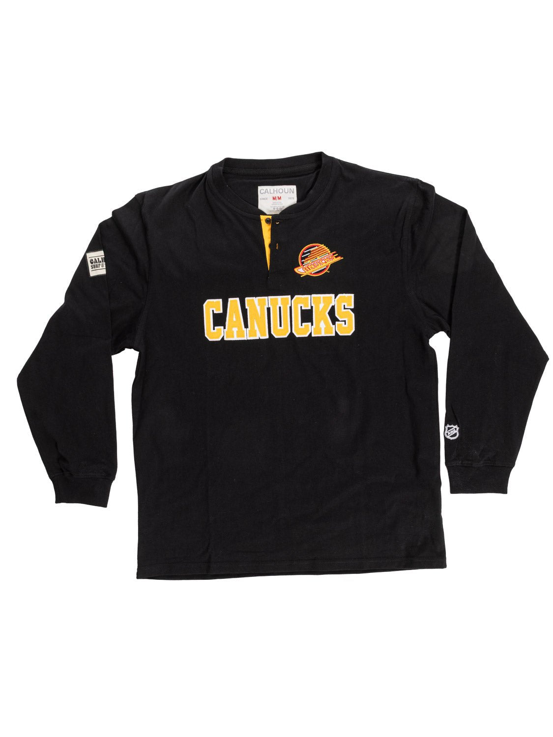 Retro Vancouver Canucks Long Sleeve Henley - Modern Hustle Marketplace