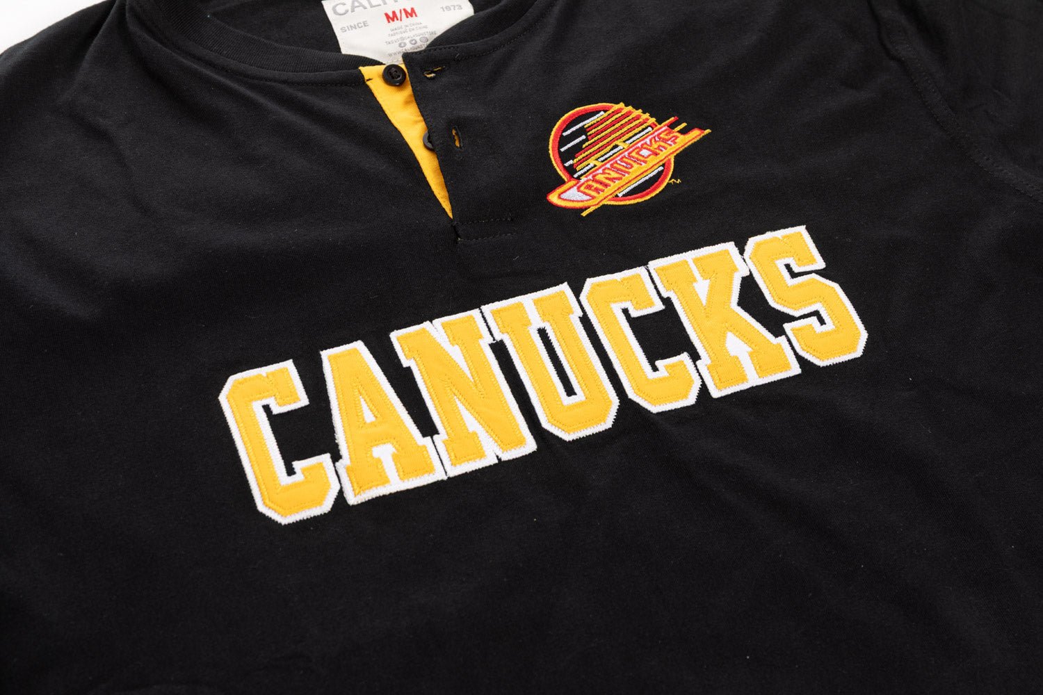 Retro Vancouver Canucks Long Sleeve Henley - Modern Hustle Marketplace