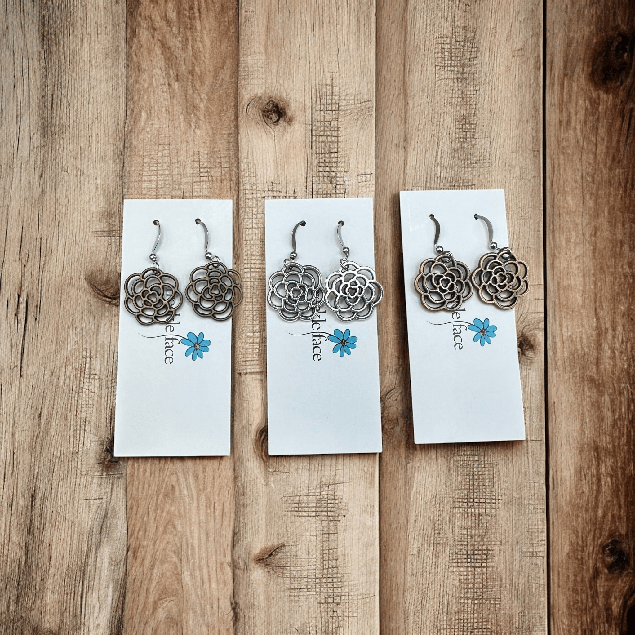 Rose Flower Earrings - Modern Hustle Marketplace