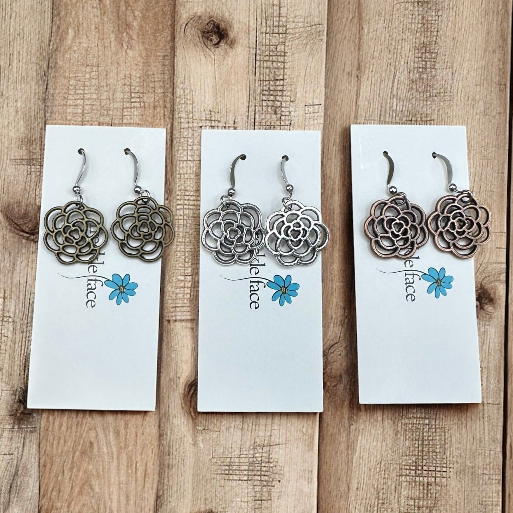 Rose Flower Earrings - Modern Hustle Marketplace