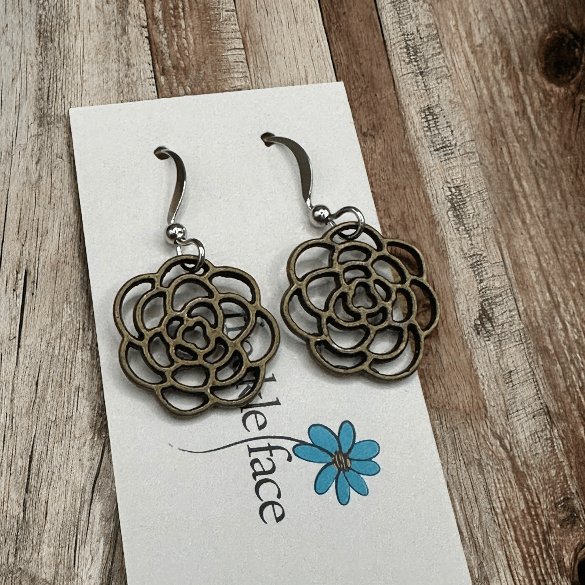 Rose Flower Earrings - Modern Hustle Marketplace