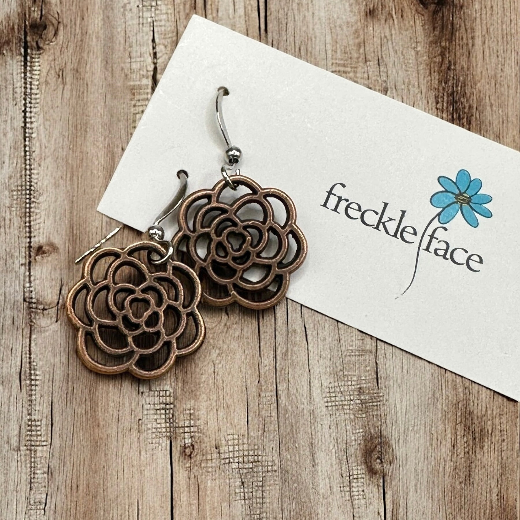 Rose Flower Earrings - Modern Hustle Marketplace